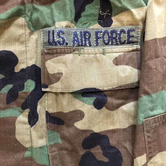 United States Military US Army Air Force Military fatigues Camo Button Up  Large - Picture 6 of 10